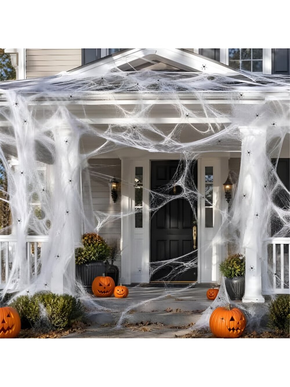 1200 Sqft Stretchy Halloween Spider Web Decor and 120 Fake Spiders